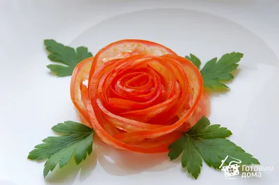 Роза из помидора - пошаговый рецепт с фото на Готовим дома