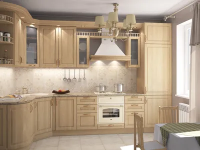 Кухонный гарнитур Дуб белёный с патиной Золото - богатое и дорогое  исполнение без ущерба для Вашего бюджета. | Dustorg
