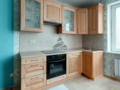 Угловая кухня ЗОВ Лугано с фасадами из массива ясеня — выполненные проекты  компании «Кухни от природы»