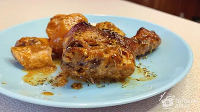 Куриные ножки с картофелем и розмарином - пошаговый рецепт с фото на  Повар.ру