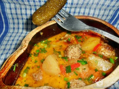 Картошка в горшочках с мясом и грибами - рецепт автора Людмила Трофимова