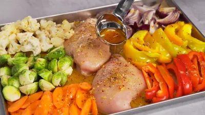 Курица с овощами в духовке - рецепт автора Светлана Миронова