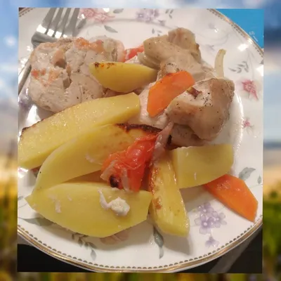 Курица с овощами в духовке 😋 | Овкусе.ру - Ежедневная готовка в радость!  Пошаговые рецепты с фото | Дзен