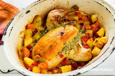 Картошка с курицей в духовке под соусом - пошаговый рецепт с фото на  Повар.ру
