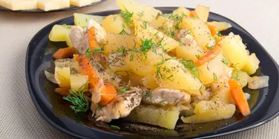 Курица кусочками с овощами в духовке - пошаговый рецепт с фото на Повар.ру