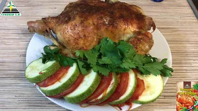 Курица запеченная на противне с овощами - Тайны моей кухни. Кулинарный  блог. Хорошие-рецепты.рф