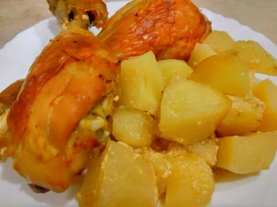 Курица с картошкой в духовке | Юня на кухне | Дзен