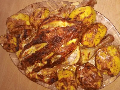 Курица с картошкой в банке в духовке — рецепт с фото пошагово