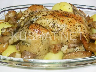 Курица с картошкой в духовке - рецепт автора Галия Тулегенова