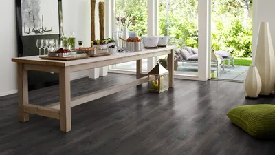 Ламинат Pergo Classic Plank Дуб Темно-Серый L0301-01805 класс 32 толщина 8  мм без фаски купить в Москве - Parket-Shop