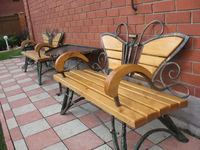 Лавочка в саду С-088 (2,0х2,7 м), купить по выгодной цене в магазине Элизиум