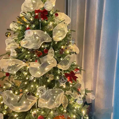 Сетчатая лента для рождественской елки | AliExpress