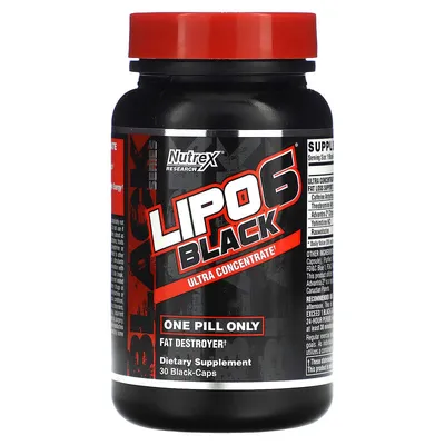 NUTREX Жиросжигатель капсулы для похудения LIPO 6 BLACK