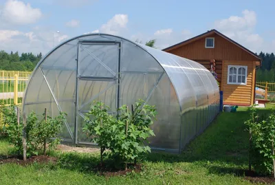 Арочные теплицы (парники) из поликарбоната \"Кремень-мини\" купить в Москве,  цены от 27 860 руб. Приобрести в компании vseteplici.ru под ключ по тел. +7  (916) 517-3699