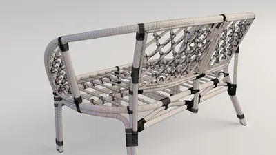 Обеденная мебель из литого алюминия Стол прямоугольный 80*120 БАМБУК + 4  Кресла БАМБУК-2 (Копировать) | Мир дачника