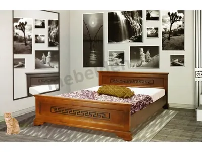 Купить полутороспальную кровать Классика из массива дерева: фото, цена