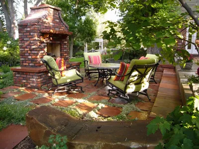 Место для отдыха в саду / Rest place in the garden Stock Photo | Adobe Stock