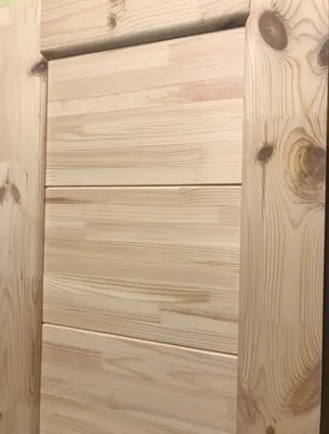 Деревянные двери из сосны не крашен Woodmix Praktic стекло