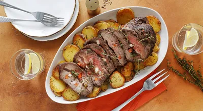 Сочная говядина, нашпигованная овощами, пошаговый рецепт с фото на 708 ккал
