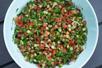 Чобан салат - 6 пошаговых фото в рецепте