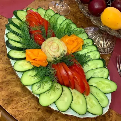Красивая подача овощей на праздничный стол - 70 фото
