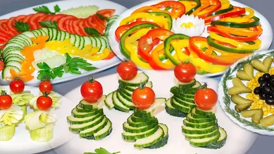 5 ПРОСТЫХ Способов Овощной НАРЕЗКИ на Праздничный Стол 🎄 Красивая Овощная  Тарелка ✧ Ирина Кукинг - YouTube