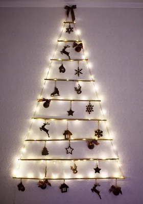Ёлка из веток Настенная ёлочка из бамбука! christmas tree christmas #2019  christmas time christmas 2019 merry christmas новый год нов… | Бамбук,  Гирлянда, Украшения