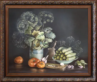 Натюрморт с овощами (картина) — Зинаида Евгеньевна Серебрякова