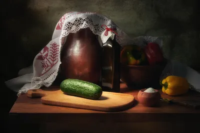 Рисунок Натюрморт с овощами №75143 - «Искусство натюрморта» (10.01.2024 -  04:47)