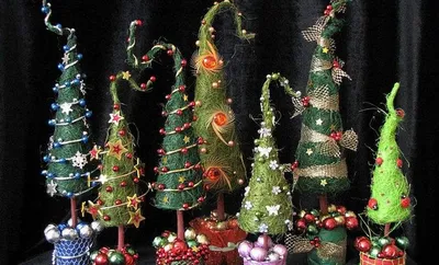 Елочка из хвои DIY МК Новогодняя елочка для декора Новогодние поделки  своими руками мастер класс от магазина рукоделия 100 идей