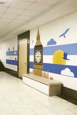 Пин на доске Дизайн детского сада/Wall idea for kids