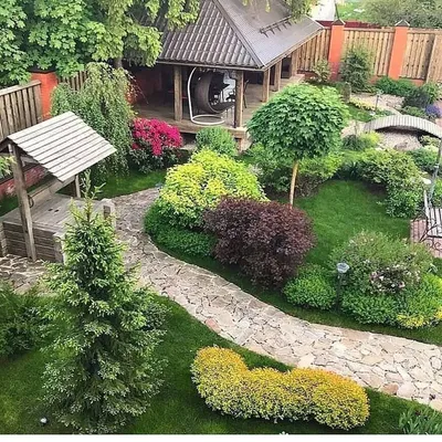 Ландшафтный дизайн участка 15 соток для дачи и загородного дома