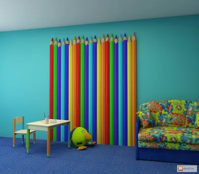Пин на доске Дизайн детского сада/Wall idea for kids