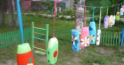 Осеннее украшение участка в детском саду