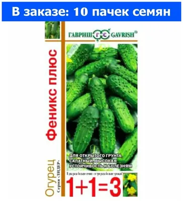 Огурец Феникс плюс (5 г.) (в упаковке 10 шт): продажа, цена в Харькове.  Семена и рассада овощных культур от \"Интернет магазин \"Семена - ВИА\".  Оптовый магазин семян.\" - 349122028