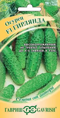 ✓ Семена Огурец Гирлянда F1, 10шт, Гавриш, Семена от автора по цене 58 руб.  ◈ Большой выбор ◈ Купить по всей России ✓ Интернет-магазин Гавриш ☎  8-495-902-77-18