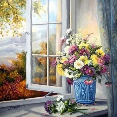 Купить картину Окно в сад в Москве от художника Родина Наталья