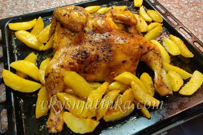 Окорочка с картошкой в духовке, с хрустящей корочкой, рецепт с фото |  Простые рецепты с фото