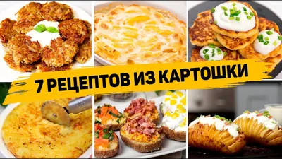 7 Рецептов из КАРТОШКИ - Что можно приготовить из КАРТОШКИ - Блюда из  Картофеля - YouTube