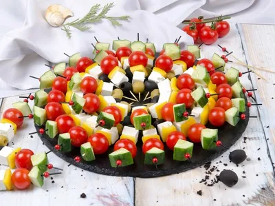 Мясо индейки с овощами на шпажках | Шашлычки на шпажках в духовке - рецепт  автора Кулинарная семья