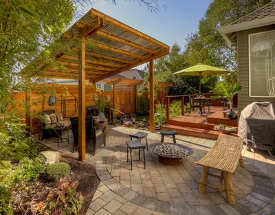 Патио на даче, фото примеров как сделать патио на даче своими руками |  Houzz Россия