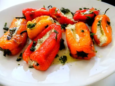 Фаршированный перец по-вегетариански — рецепт с фото пошагово