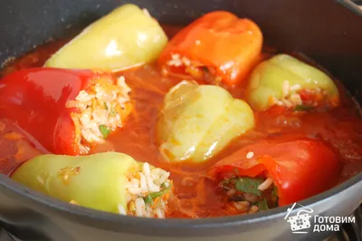 Перец, фаршированный рисом и овощами - пошаговый рецепт с фото на Готовим  дома