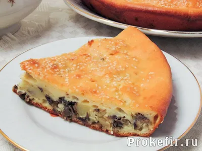 Рецепт заливного картофельного пирога с грибами и мясом с фото пошагово на  Вкусном Блоге