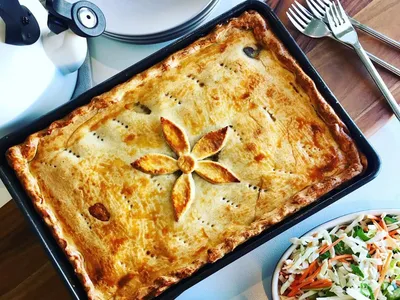 Мясной пирог с картошкой в духовке рецепт с фото - 1000.menu