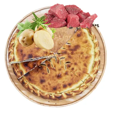 Пирог с картофелем и мясом 1кг - Сытные пироги 1 кг - Русские Пироги