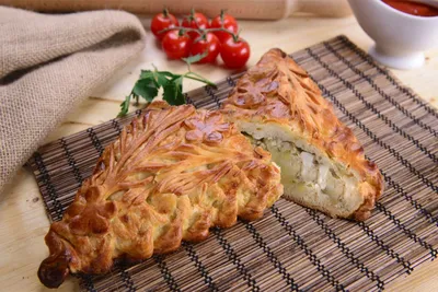 Пирог с курицей, картофелем и сыром 1кг - Сытные пироги 1 кг - Русские  Пироги
