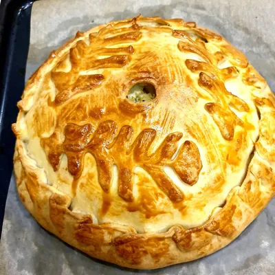 Осетинский пирог с мясом и картофелем