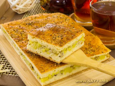 Пирог сдобный с мясом и картофелем 1500 г с доставкой на дом в Челябинске —  Сели-съели