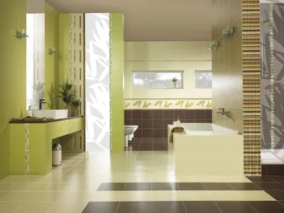 Плитка мира - 💚Вот она! Еще одна потрясающая идея оформления ванной  комнаты. 💥Главной фишкой здесь стал бамбук, а именно: ◻️основная площадь  ванной комнаты облицована светлой керамической плиткой, напоминающей  натуральный камень; 🎋справа мы